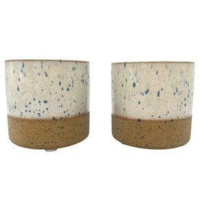 2 Beautifully Unique Pottery Stoneware Handmade Tumblers Bought n Lithua…